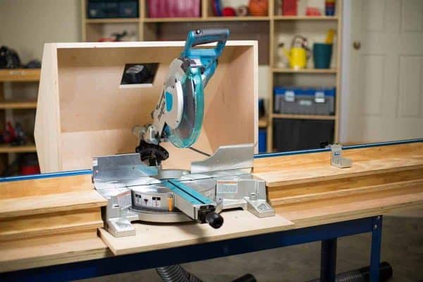 wooden miter saw dust hood