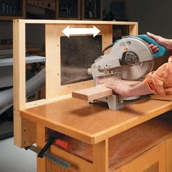 sliding miter saw dust port