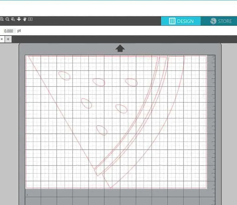 watermelon slice stencil file in Silhouette Studio
