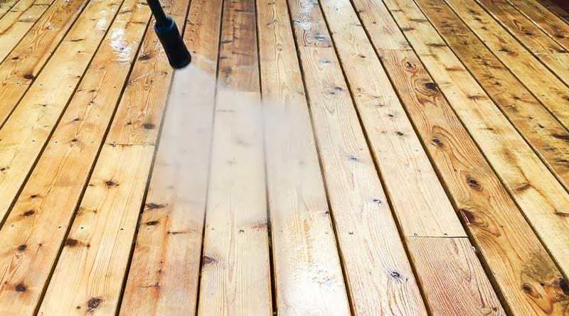 rinsing wood brightener off