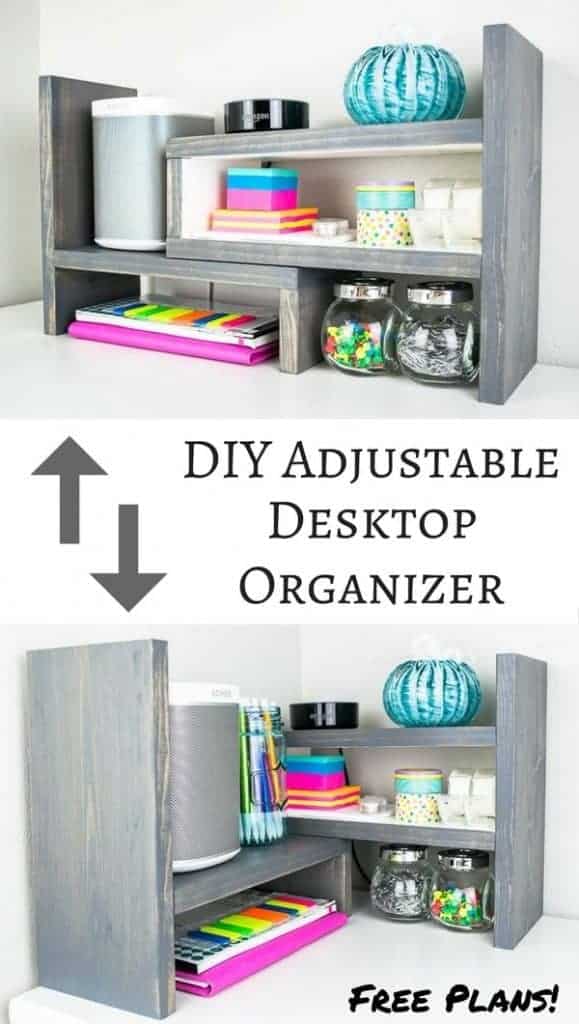 DIY Adjustable Desktop Organizer - The Handyman's Daughter