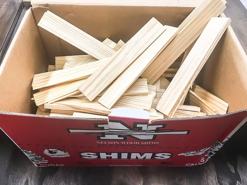box of wood shims