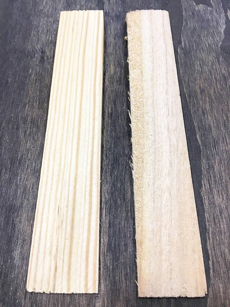 comparison of two wood shims