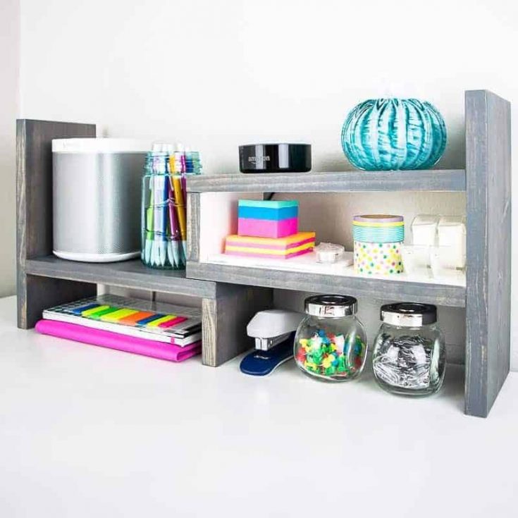 15 Diy Desk Plans To Build For Your, Diy Desktop Shelves