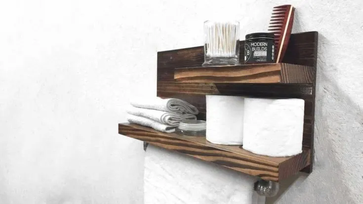 diy towel holder for gym — diy modern hand towel rack [under $20