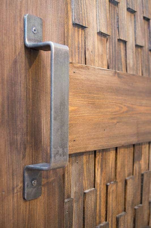 DIY Sliding Barn Door with Wood Shim Panels - The Handyman's Daughter