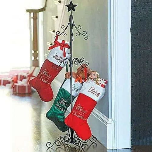 Christmas tree stocking holder stand