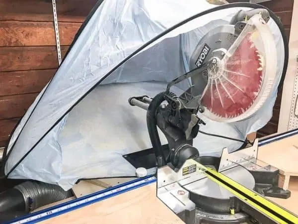 miter saw dust tent