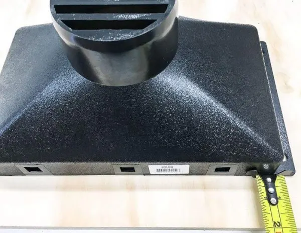 marking the location of the dust funnel