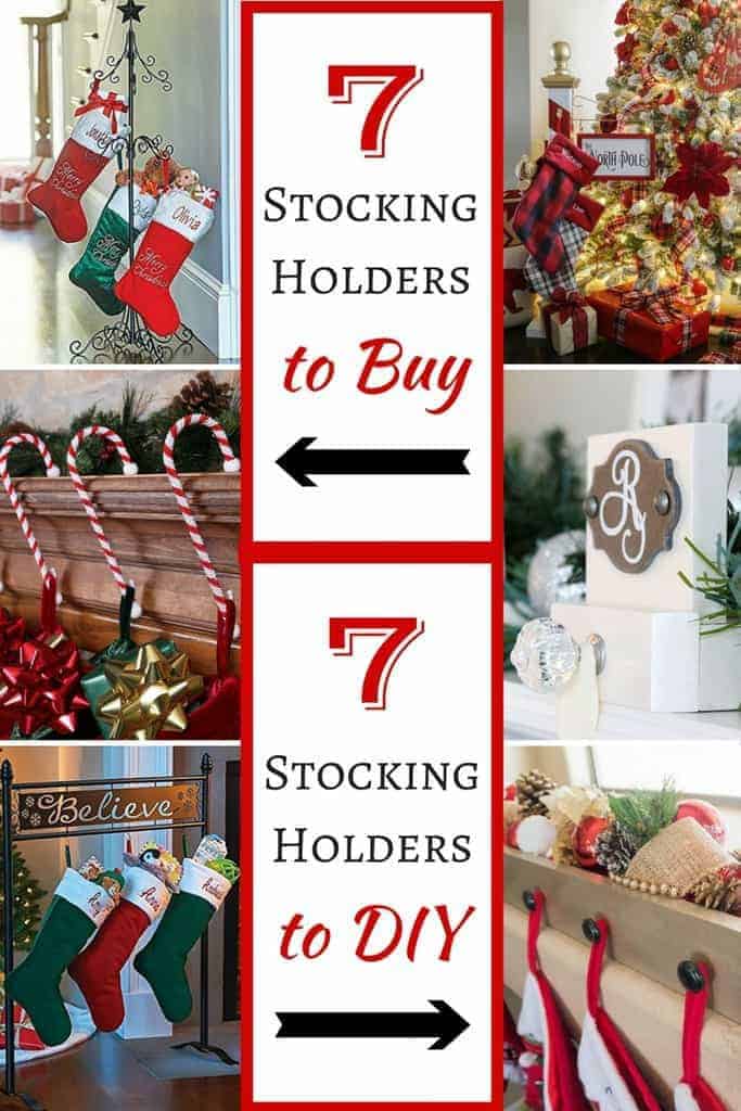 7 stocking holders to buy and 7 stocking holders to DIY