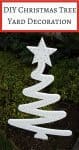 Brighten up your yard this holiday season with a DIY Christmas tree yard decoration! Looks amazing both day and night!