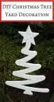 Brighten up your yard this holiday season with a DIY Christmas tree yard decoration! Looks amazing both day and night!