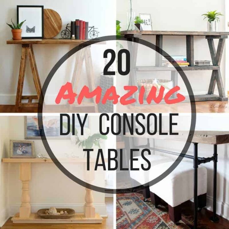 I've found twenty amazing console tables that you can build yourself!