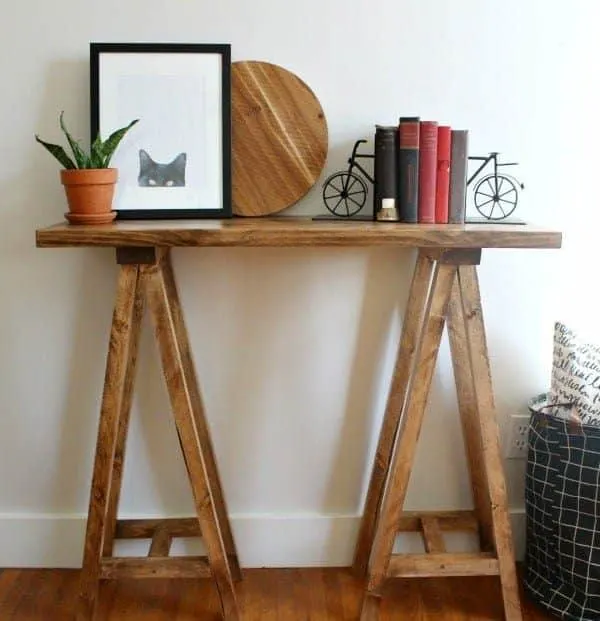 Awesome narrow sawhorse 20 Amazing Diy Console Tables The Handyman S Daughter Awesome narrow sawhorse 20 Amazing Diy Console Tables The Handyman S Daughter