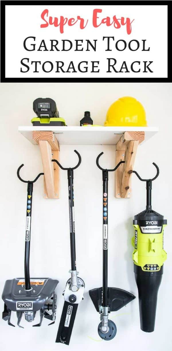 Easy DIY Garden Tool Rack