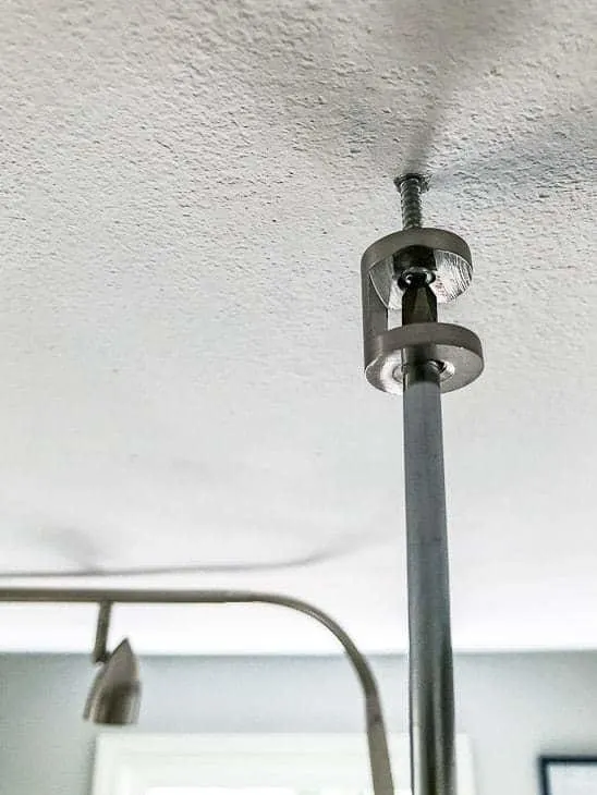 screwing brackets for track lighting into ceiling