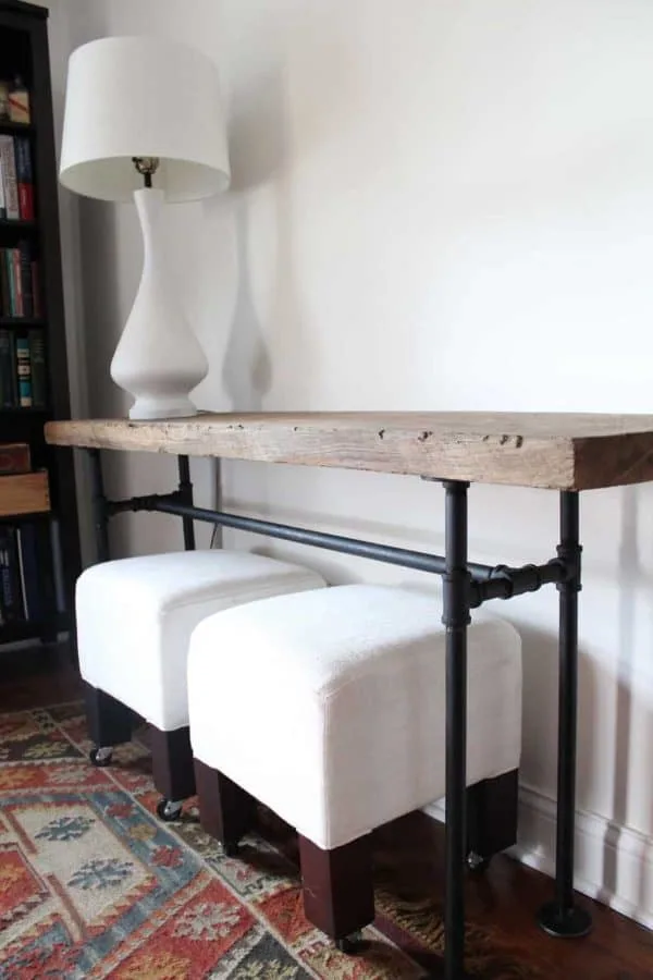 20 Amazing Diy Console Tables The Handyman S Daughter 20 Amazing Diy Console Tables The, Reclaimed Wood Sofa Table Diy