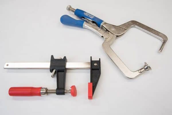 kreg right angle clamp and Bessey bar clamp