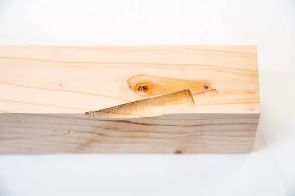 cutaway of pocket hole in wooden board