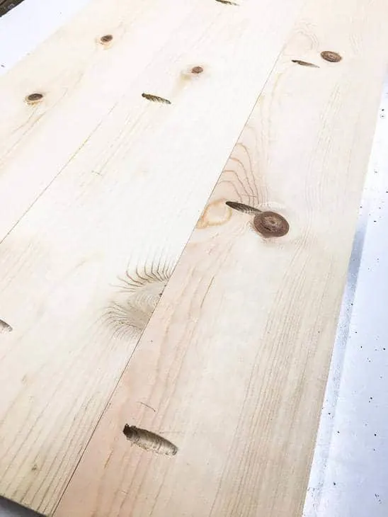 several boards joined together with pocket hole screws