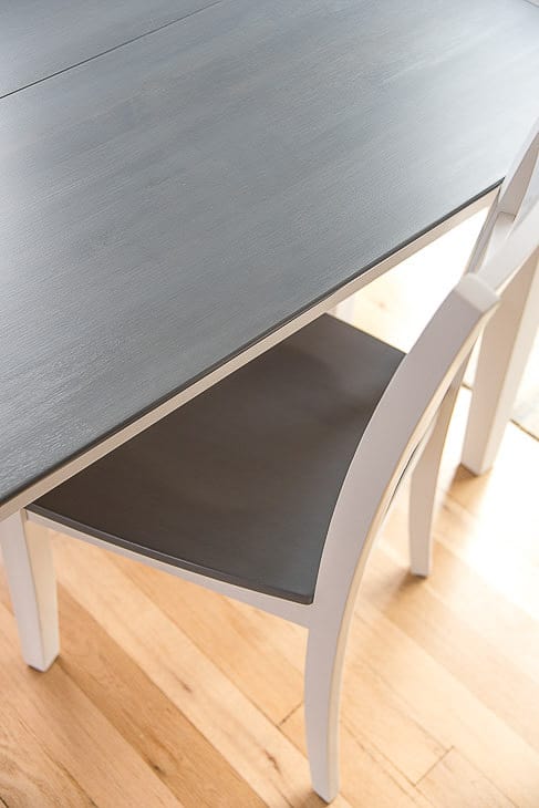 grey and white table and chair