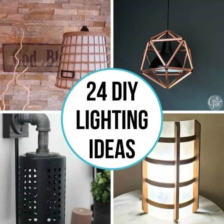 24 DIY lighting ideas with collage of four different options