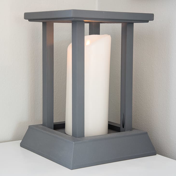 DIY Candle Lantern from Scrap Trim