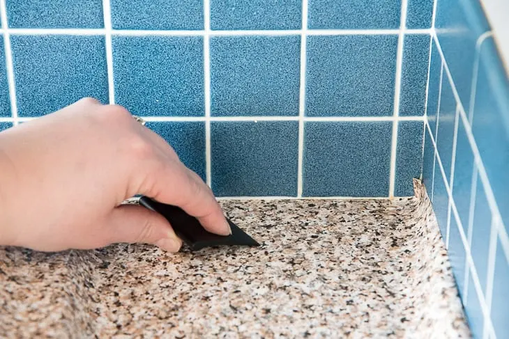 Countertop Contact Paper Tips and Tricks - The Handyman's Daughter