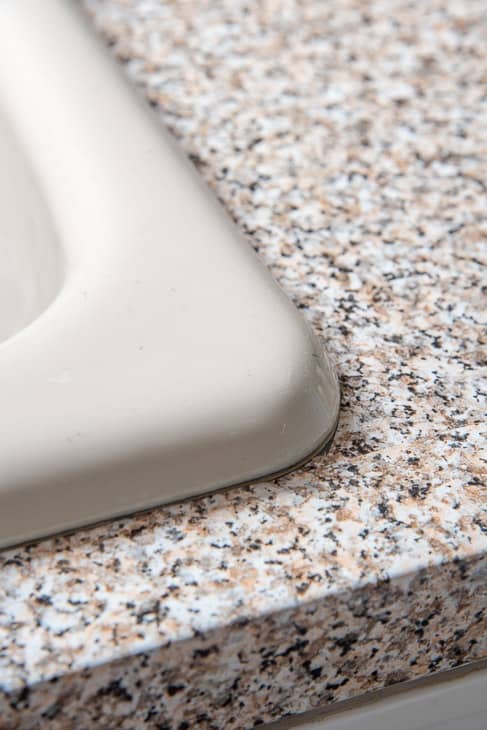 countertop contact paper next to the sink