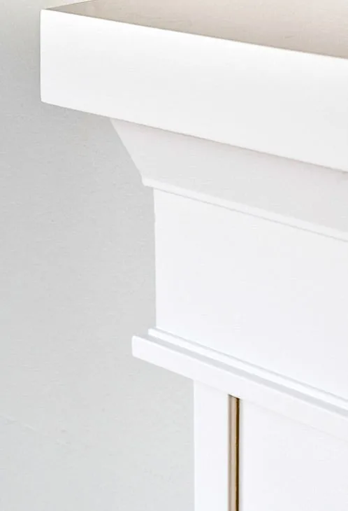 architrave trim under fireplace mantel