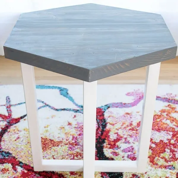 hexagon side table