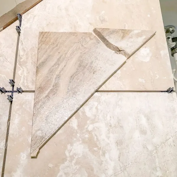 broken limestone tile