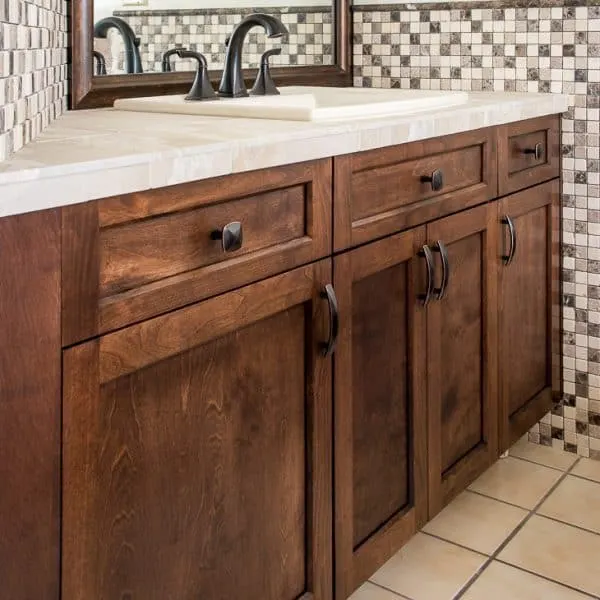 Bathroom Vanity With New Cabinet Doors, How To Use Gel Stain On Bathroom Cabinets