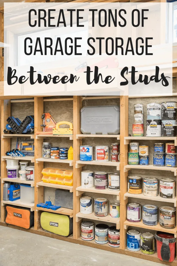 Between The Studs Shelves For Your, How To Cover Open Shelves In Garage