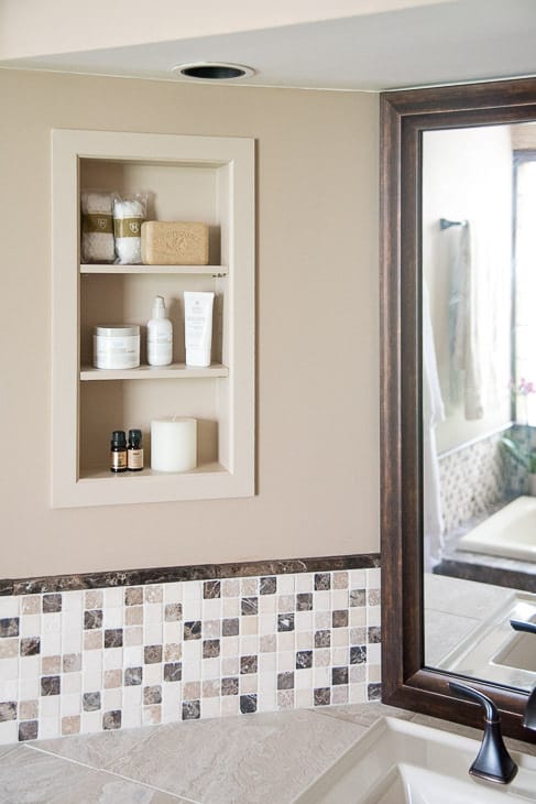 Simple Shelving for my Built-in Bathroom Storage 