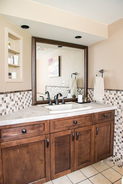 updated bathroom vanity