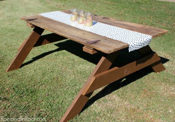 20 DIY Picnic Table Ideas to Build this Summer - The 