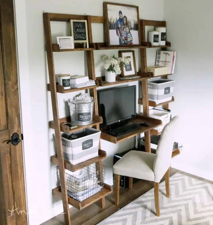 DIY Storage Desk For Home Office --Building Plans and Tutorial