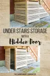under stairs storage with a hidden door - removable fence panel on and off