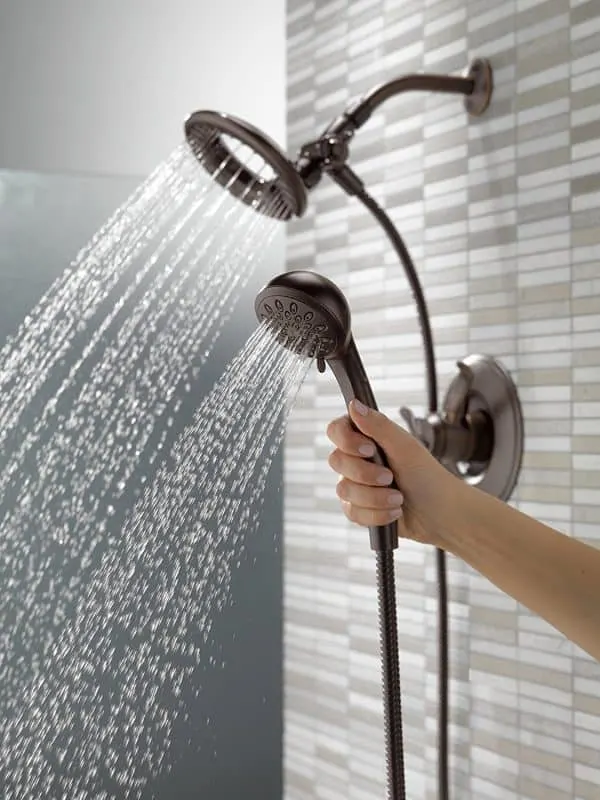shower with hand shower attachment