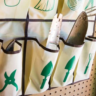Cheap and Easy Hanging Garden Tool Organizer