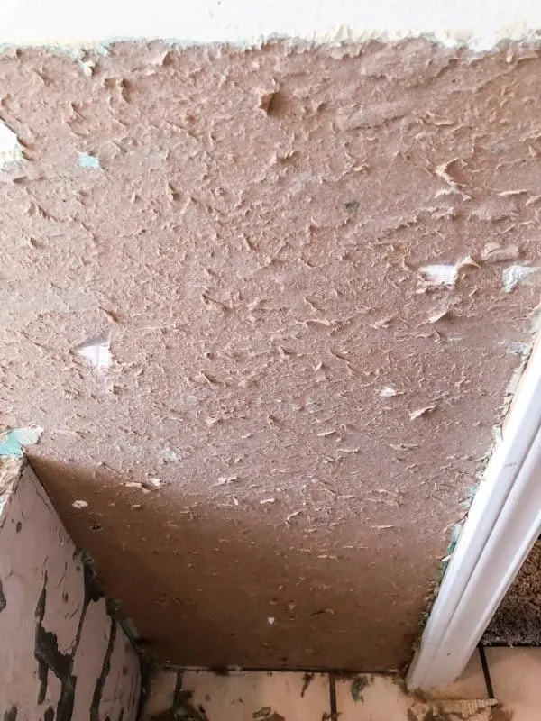 torn drywall paper section