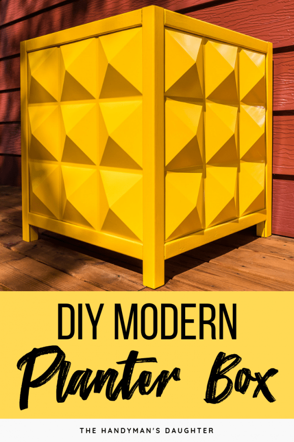 yellow modern outdoor planter box