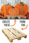 wooden pumpkins from pallet wood