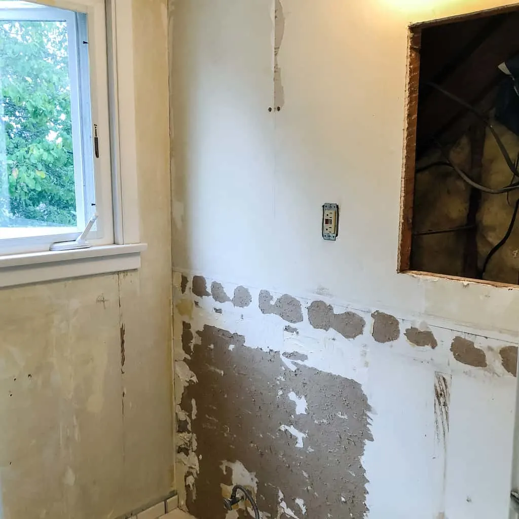 DIY bathroom demolition complete