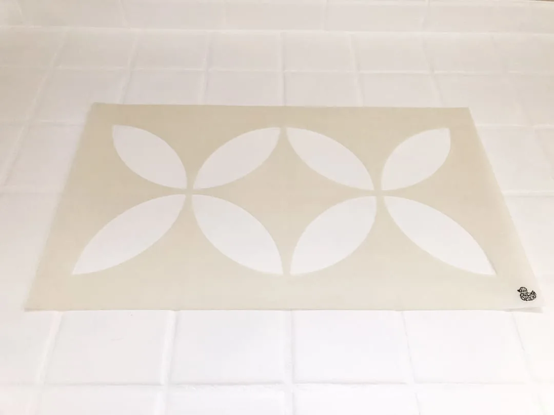 stencil for painting a tile floor