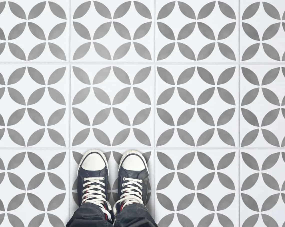 tile floor stencil pattern