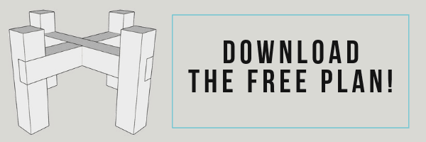 free woodworking plan for DIY rain barrel stand