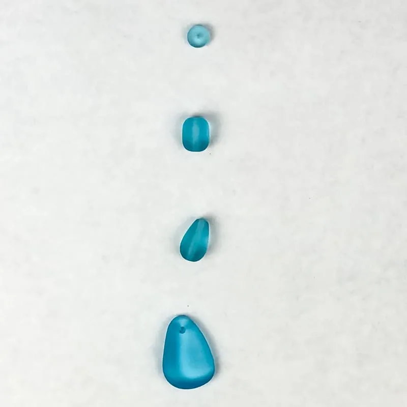 beach glass beads for driftwood Christmas tree ornament