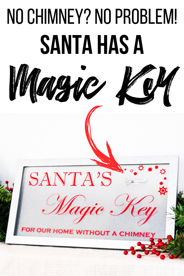 Diy Santa S Magic Key Sign The Handyman Daughter What Does Santa Do When A House Has No Chimney He Uses His Magic Key